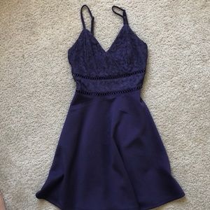 Francescas Blue Rain Mini Dress